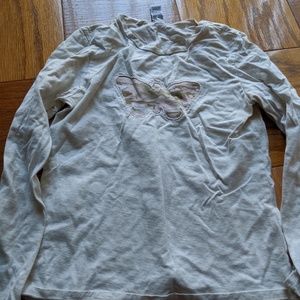 Girl's long sleeve tshirt with butterfly design